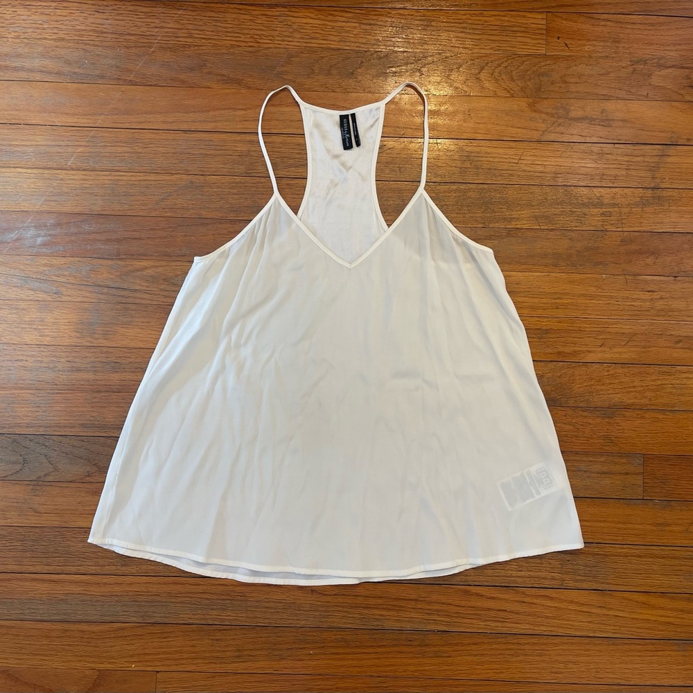 Silky white tank top from guess by marciano, very high quality perfect condit
